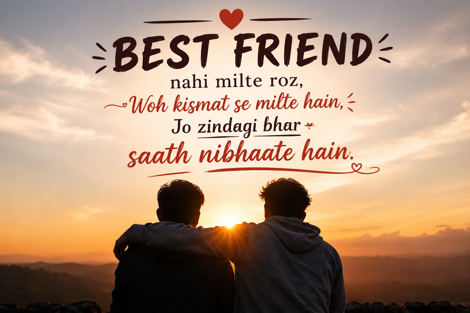 Best Friend Shayari ❤️ Heart Touching Friendship Lines