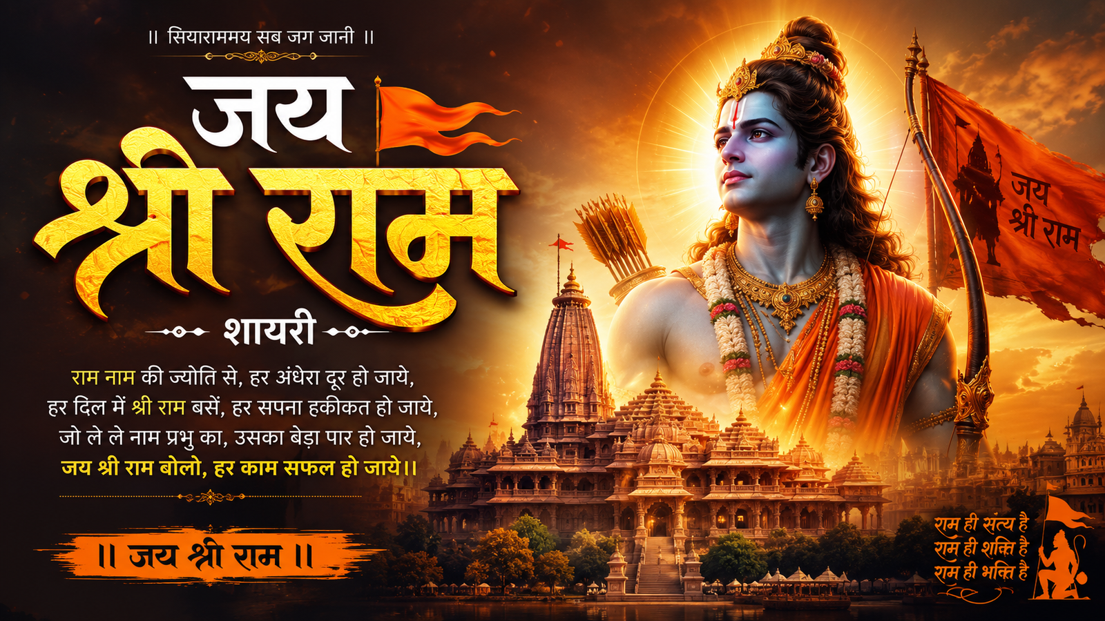 Jai Shree Ram Shayari 🚩 in Hindi | Devotional Shayari 2026