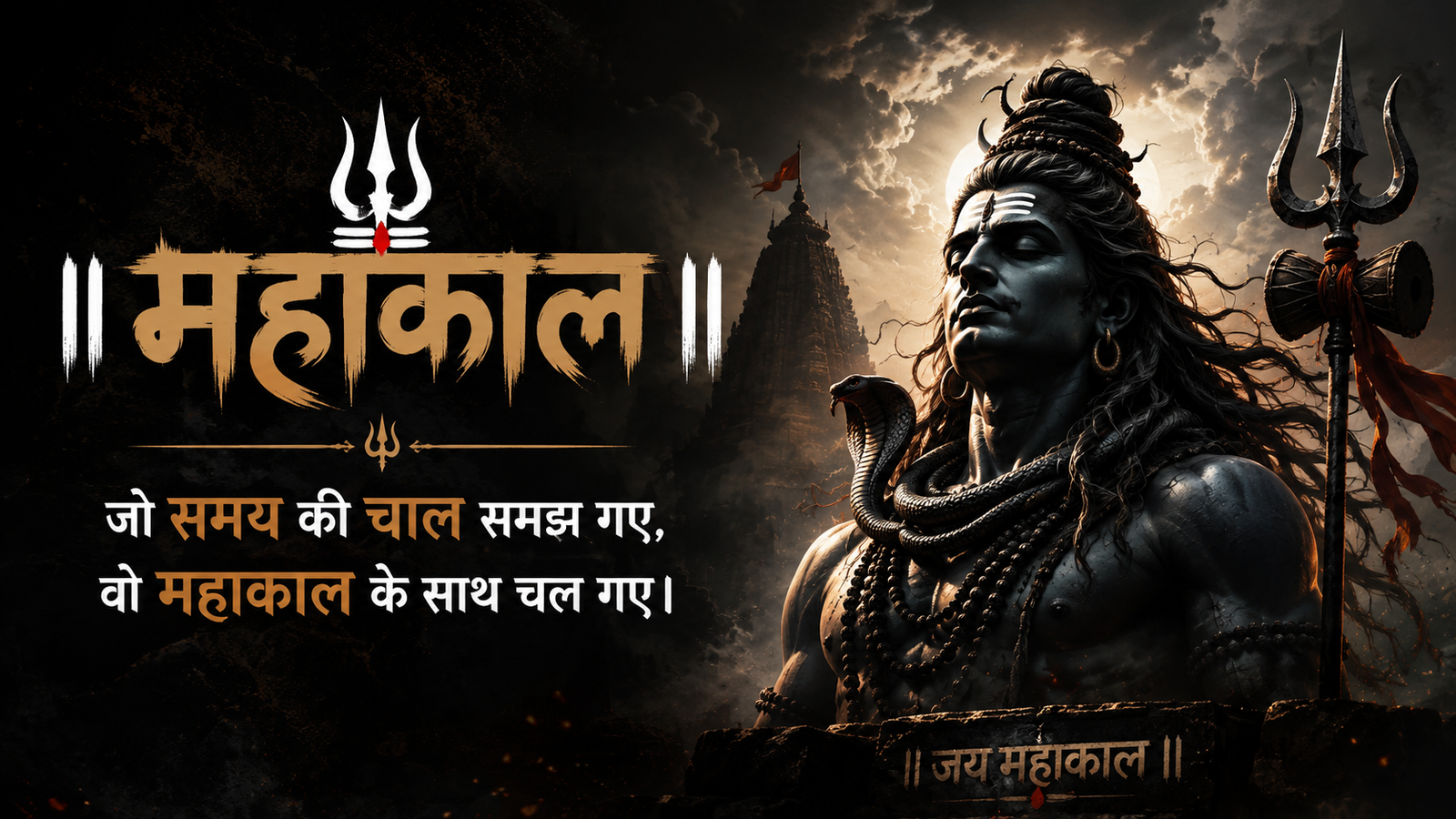 Mahakal Shayari 2 Line 🔱 Short and Powerful Lines