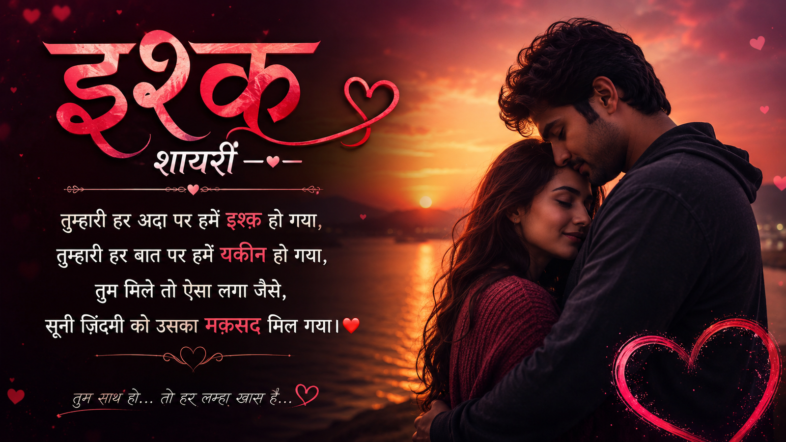 Ishq Shayari in Hindi ❤️ Heart Touching Romantic Shayari