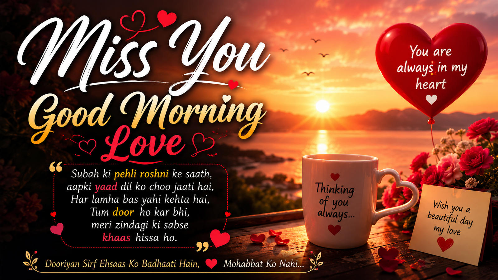 Miss You Good Morning Love Shayari