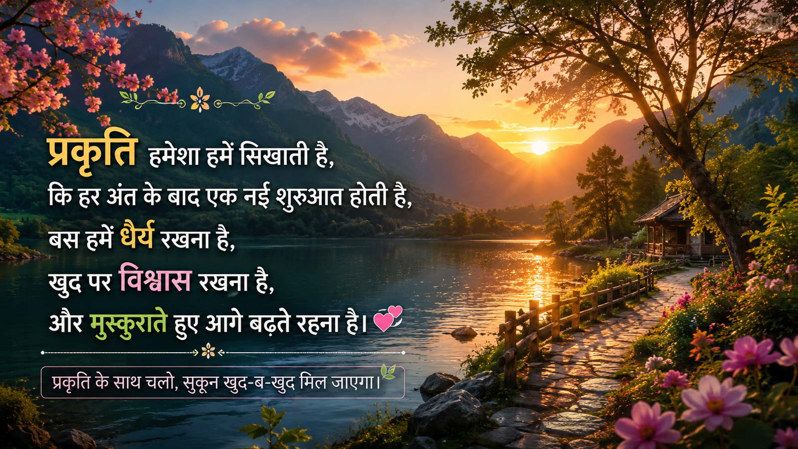 Nature Shayari in Hindi 🌸 Heart Touching Nature Quotes